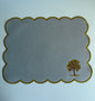 Two-Sided Table Mat with Tree Embroidery