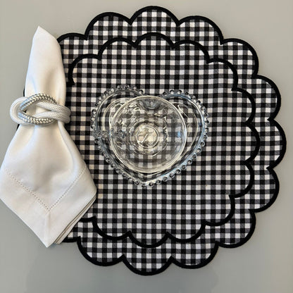 Reversible Round Plaid Placemat