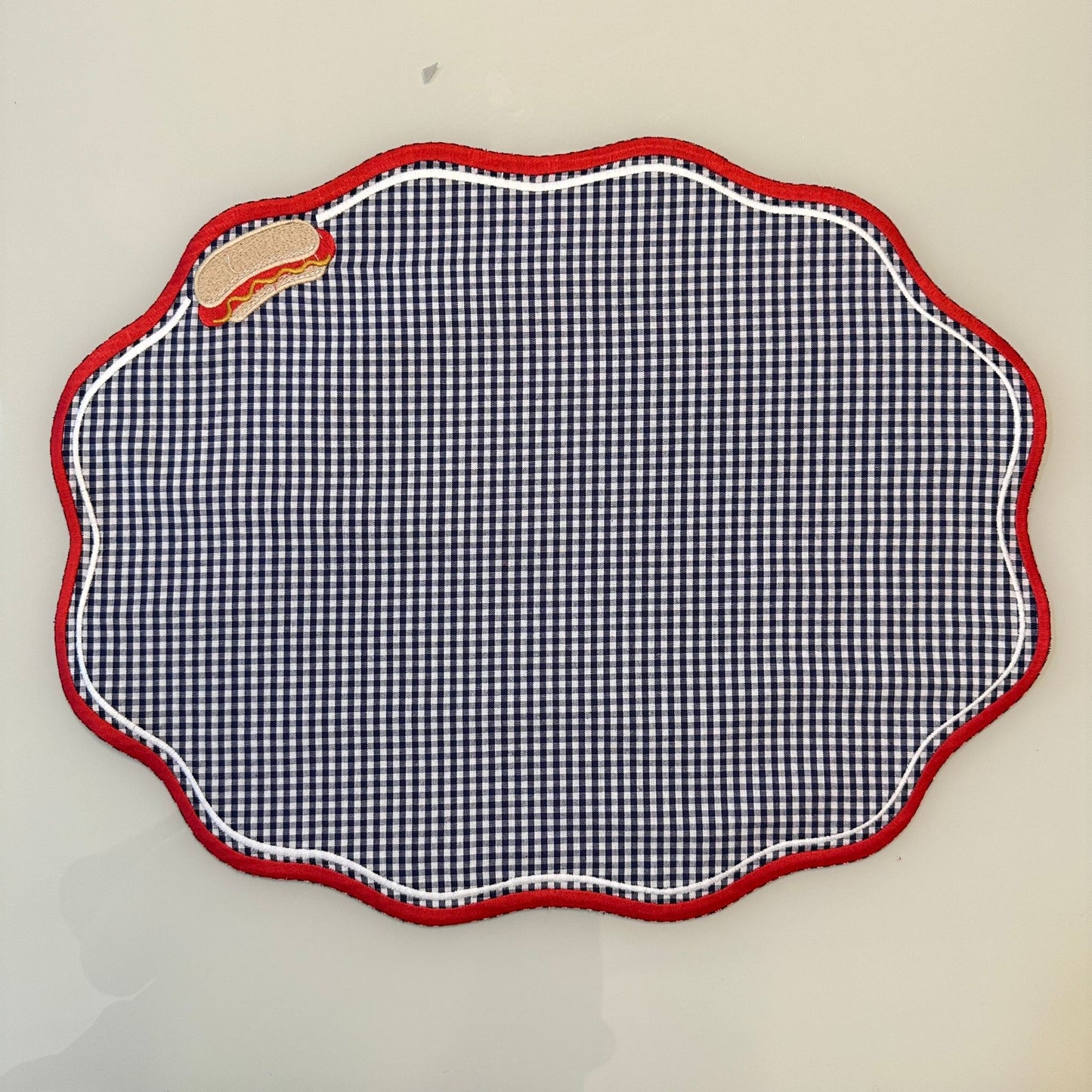 Hot dog Navy Reversible Placemat