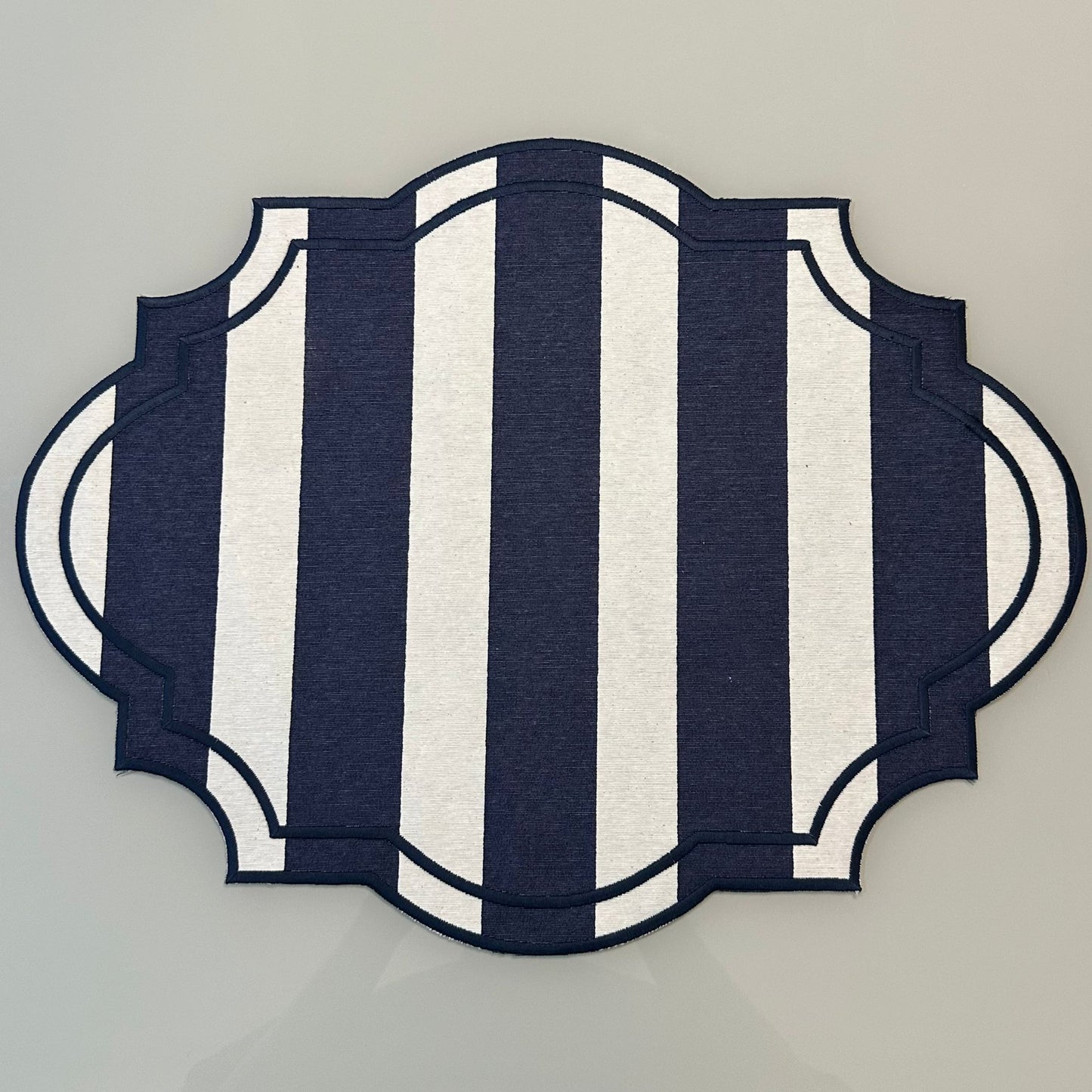 Striped Blue and White Reversible Placemat