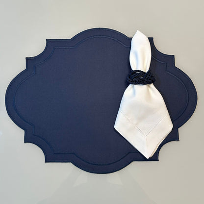 Striped Blue and White Reversible Placemat