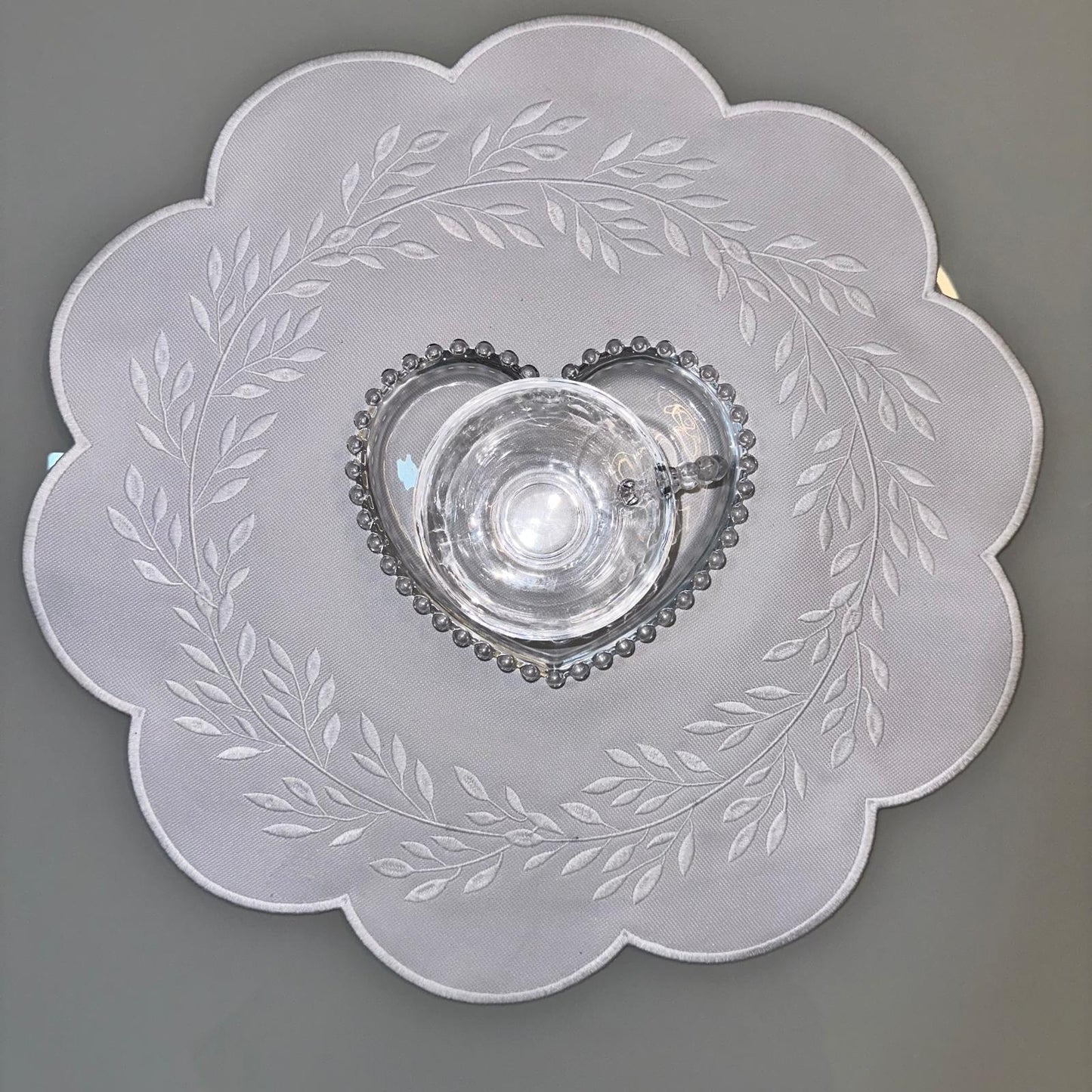 White Floral Placemat